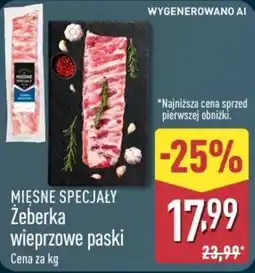 ALDI Mięsne Specjały Żeberka wieprzowe paski oferta