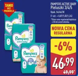 ALDI Pampers Active Baby Pieluszki 3/4/5 oferta