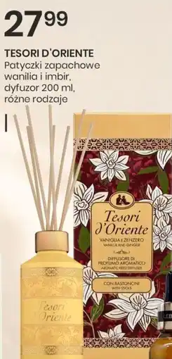 Sekret Urody Tesori d'Oriente Patyczki zapachowe wanilia i imbir dyfuzor oferta