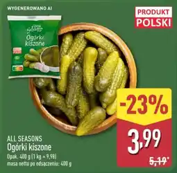 ALDI All Seasons Ogórki kiszone oferta