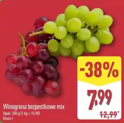 ALDI Winogrona bezpestkowe mix oferta