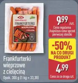 ALDI Frankfurterki wieprzowe z ciełeciną Kabanos oferta