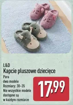 ALDI Kapcie pluszowe dziecięce L&D oferta