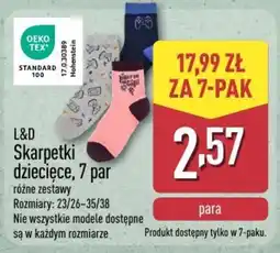 ALDI L&d skarpetki dziecięce oferta