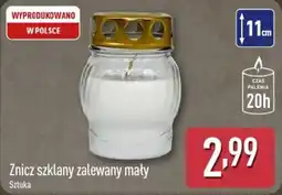 ALDI Znicz szklany zalewany mały oferta