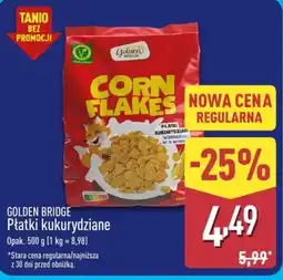 ALDI Płatki kukurydziane Golden Bridge oferta
