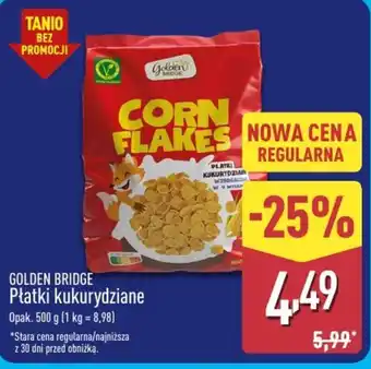 ALDI Płatki kukurydziane Golden Bridge oferta