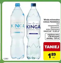 Carrefour Express Woda mineralna niegazowana Kinga Pienińska oferta
