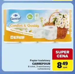 Carrefour Express Papier toaletowy 3-warstwowy rumiankowy 8-pak Carrefour oferta