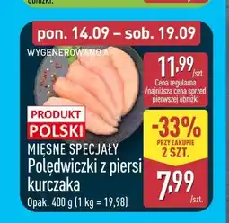 ALDI Polędwiczki z piersi kurczaka Mięsne Specjały oferta