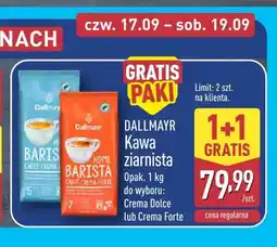 ALDI Kawa ziarnista Crema Dolce Dallmayr oferta