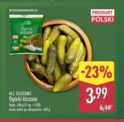 ALDI Ogórki kiszone All Seasons oferta