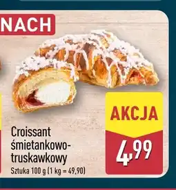 ALDI Croissant śmietankowo-truskawkowy oferta