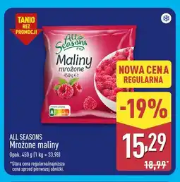 ALDI Mrożone maliny All Seasons oferta