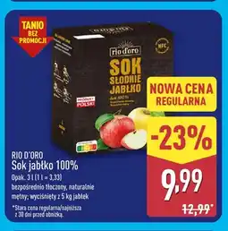 ALDI Sok jabłko Rio D'oro 100% oferta