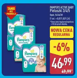 ALDI Pieluszki Pampers Active Baby 3 oferta