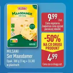 ALDI Ser maasdamer w plastrach Milsani oferta
