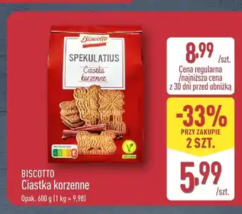 ALDI Ciastka korzenne Biscotto oferta