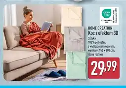 ALDI Koc z efektem 3D 150x200 cm Home Creation oferta