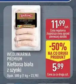 ALDI Kiełbasa biała z szynki Wędliniarnia Premium oferta