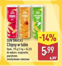 ALDI Chipsy w tubie paprykowe Sun Snacks oferta