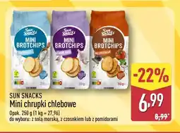 ALDI Mini chrupki chlebowe z solą morską Sun Snacks oferta