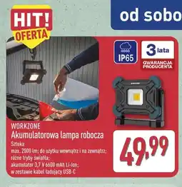 ALDI Akumulatorowa lampa robocza Workzone oferta
