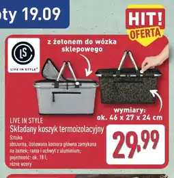 ALDI Składany koszyk termoizolacyjny Live In Style oferta