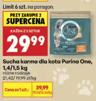 Biedronka Sucha karma dla kota Purina One, 1,4/1 oferta