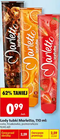 Biedronka Lody tubki Marletto oferta