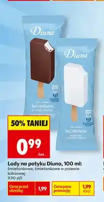 Biedronka Lody na patyku Diuna śmietankowe oferta