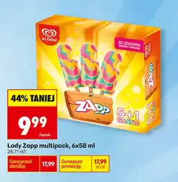 Biedronka Lody Zapp 6-pak 58 ml Algida oferta