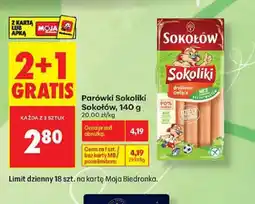Biedronka Parówki drobiowo-cielęce Sokoliki Sokołów oferta