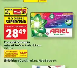 Biedronka Kapsułki do prania Ariel All in One Pods 22-pak oferta