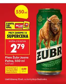 Biedronka Piwo Żubr oferta