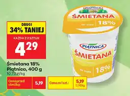 Biedronka Śmietana Piątnica 18% oferta