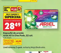 Biedronka Kapsułki do prania Ariel All in One Pods oferta