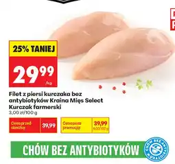 Biedronka Filet z piersi kurczaka bez antybiotyków Kraina Mięs Select Kurczak farmerski oferta