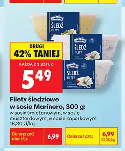 Biedronka Filety śledziowe w sosie musztardowym Marinero oferta