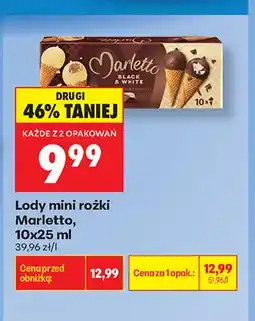 Biedronka Lody mini rożki Marletto 10-pak oferta