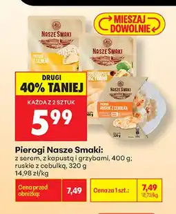 Biedronka Pierogi z kapustą i grzybami Nasze Smaki oferta