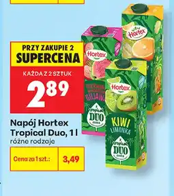 Biedronka Napój Hortex Tropical Duo kiwi limonka oferta