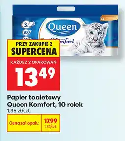 Biedronka Papier toaletowy Queen Komfort 10-pak oferta