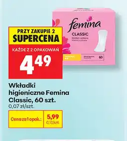 Biedronka Wkładki higieniczne Femina Classic oferta