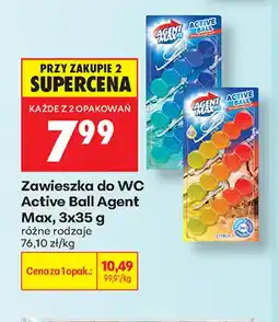 Biedronka Zawieszka do WC Active Ball Agent Max 3-pak oferta