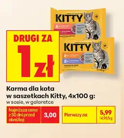 Biedronka Karma dla kota w saszetkach Kitty w sosie 4-pak oferta