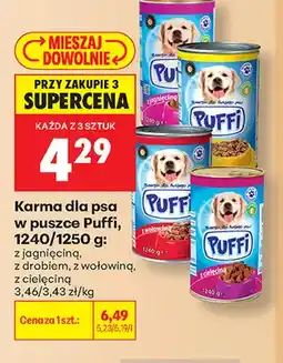 Biedronka Karma dla psa w puszce Puffi z wołowiną oferta