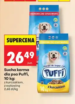 Biedronka Sucha karma dla psa Puffi z kurczakiem oferta
