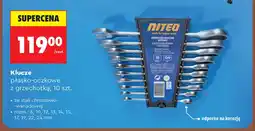Biedronka Klucze płasko-oczkowe z grzechotką 10 szt. Niteo oferta