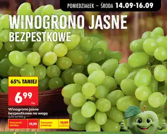 Biedronka Winogrono jasne bezpestkowe na wagę oferta